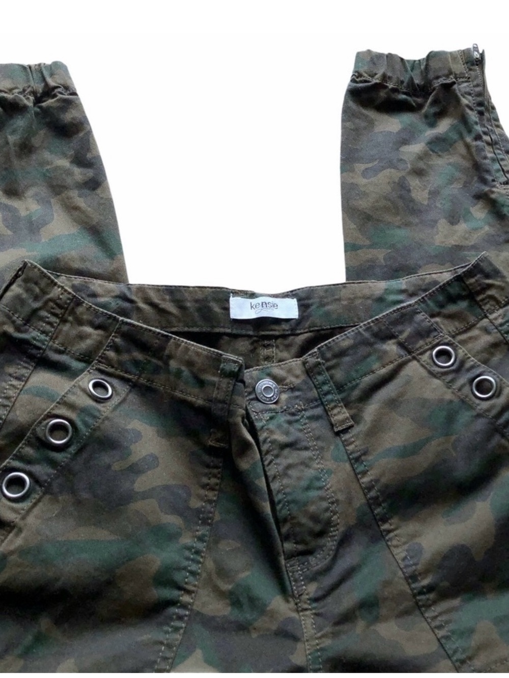 Kensie Camouflage Jogger Pants Size 4 - Picture 4 of 5